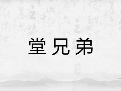 堂兄弟