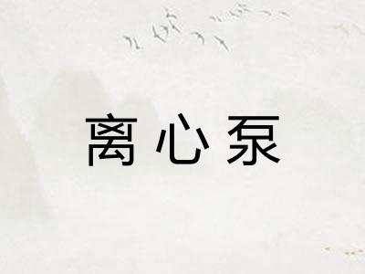 离心泵