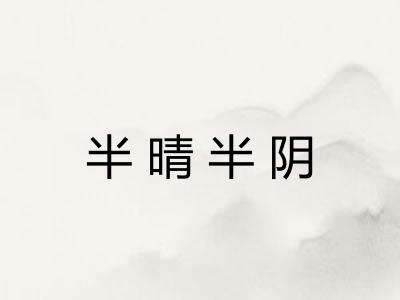 半晴半阴