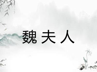 魏夫人