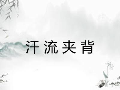 汗流夹背