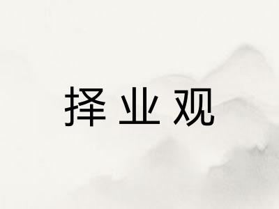 择业观