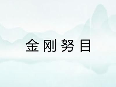 金刚努目
