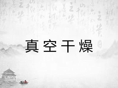 真空干燥