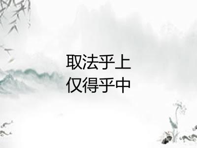 取法乎上仅得乎中