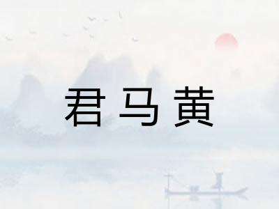君马黄
