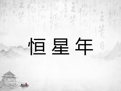 恒星年