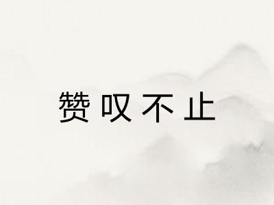 赞叹不止