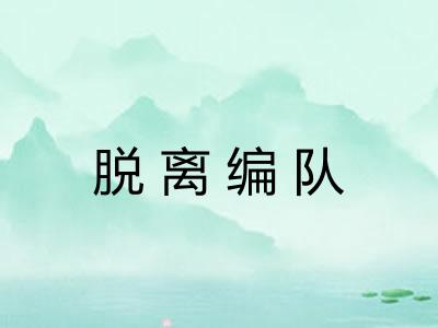 脱离编队