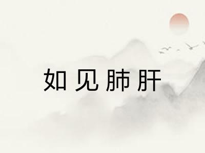 如见肺肝