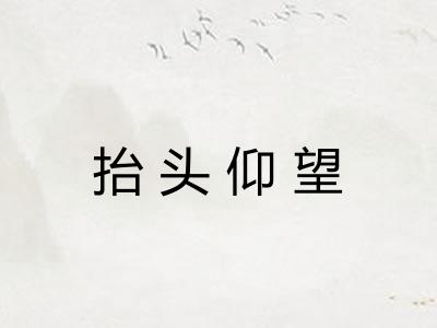 抬头仰望