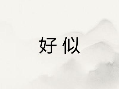 好似