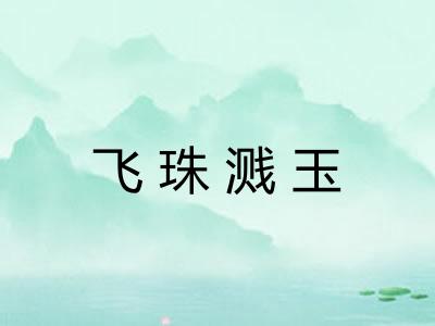 飞珠溅玉