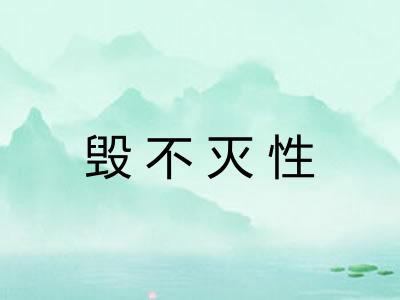 毁不灭性