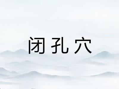 闭孔穴