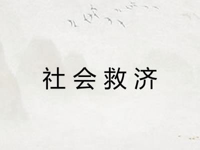 社会救济