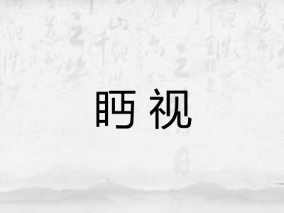 眄视