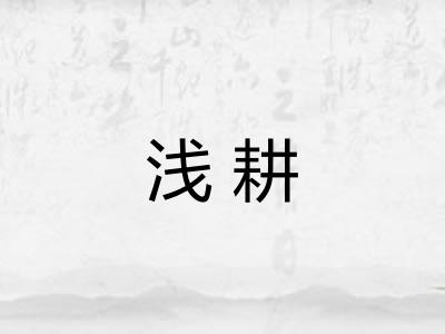 浅耕