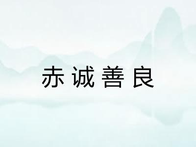 赤诚善良