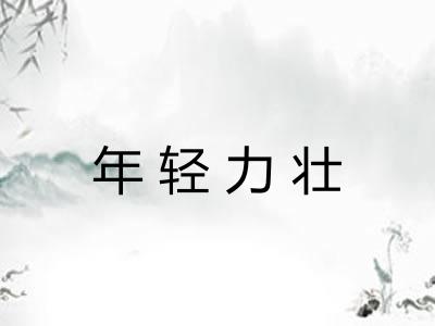 年轻力壮