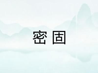 密固