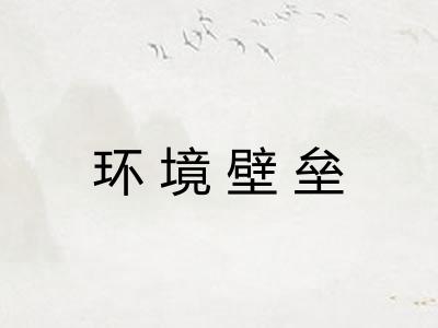 环境壁垒