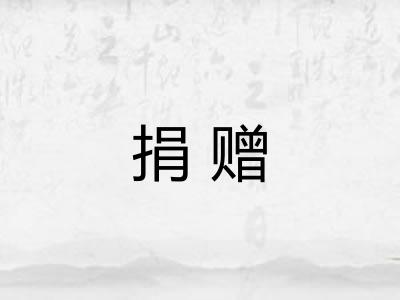 捐赠