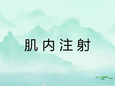 肌内注射