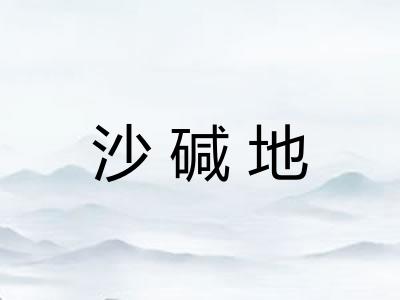 沙碱地