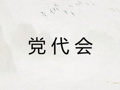 党代会