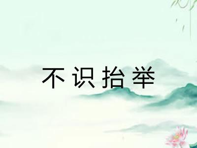不识抬举