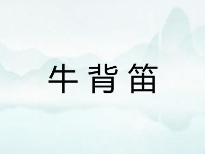 牛背笛