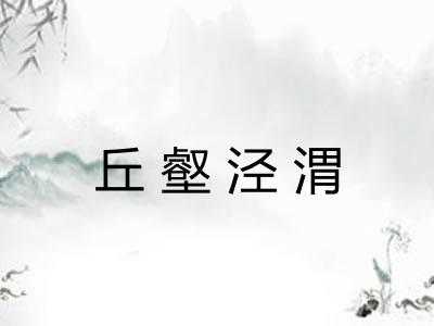 丘壑泾渭
