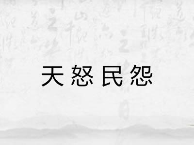 天怒民怨