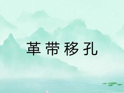 革带移孔