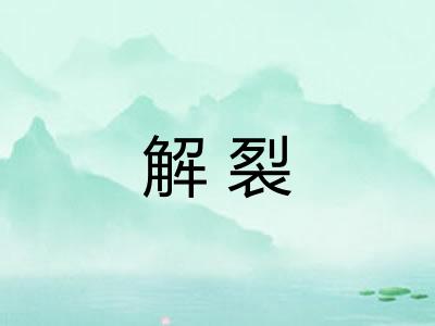 解裂