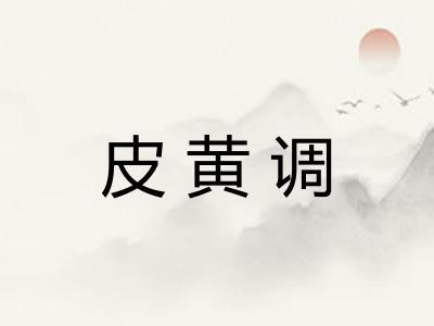 皮黄调