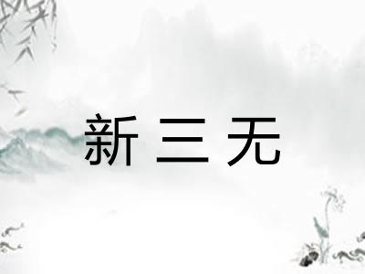 新三无