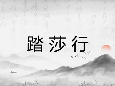 踏莎行