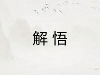解悟