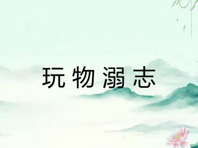 玩物溺志
