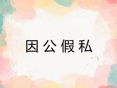 因公假私