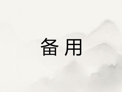 备用