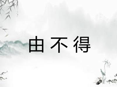由不得