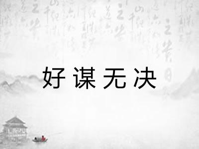 好谋无决
