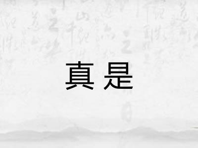 真是