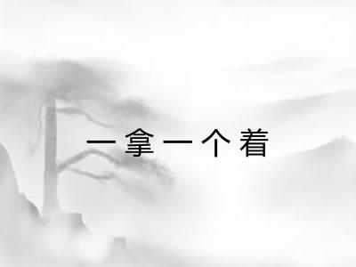 一拿一个着
