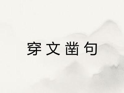 穿文凿句