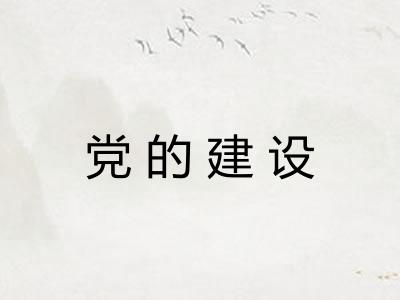 党的建设