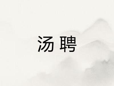 汤聘